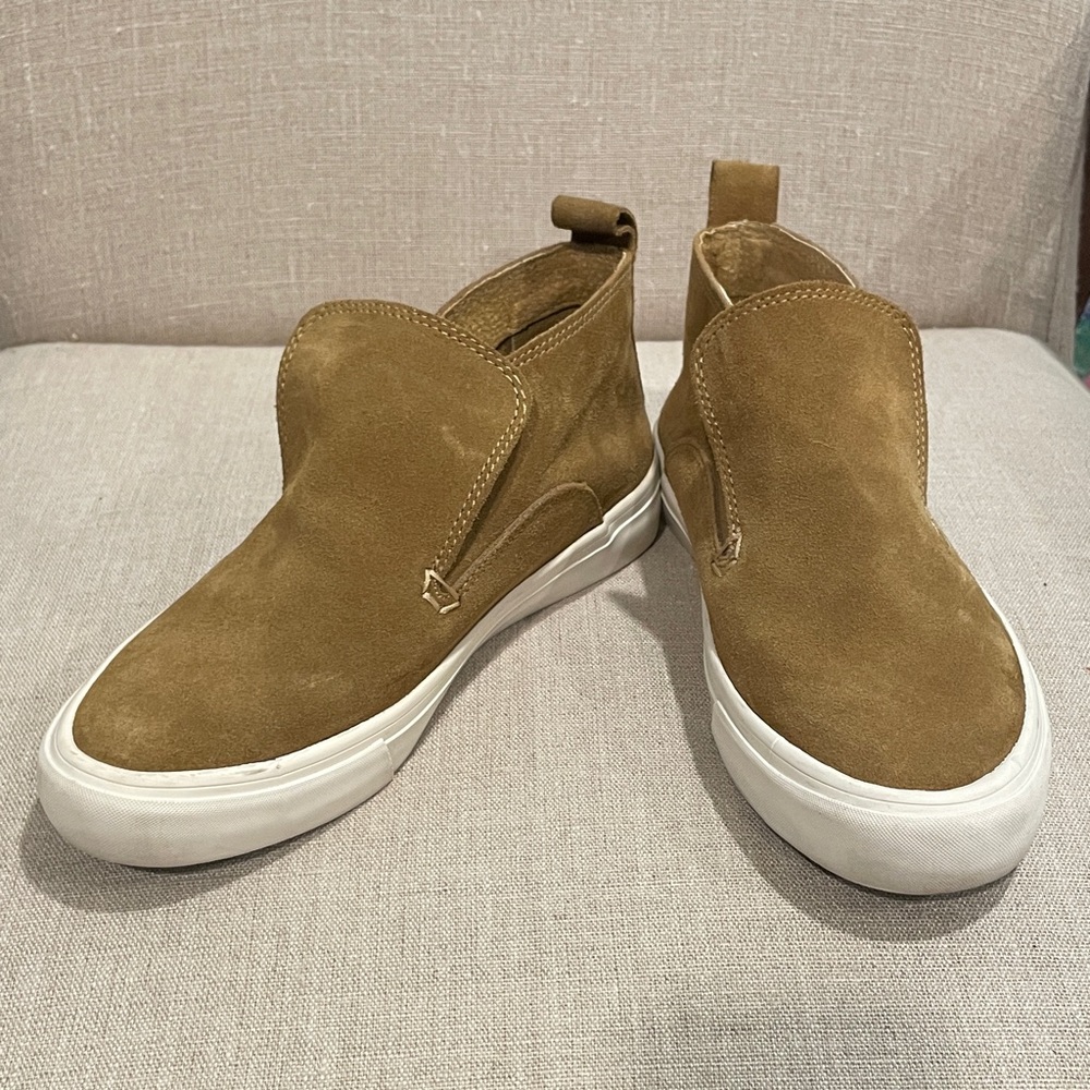 SeaVees Tan Suede Slip-On Sneakers